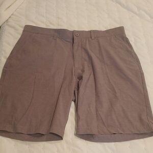 johnnie-O Gray Flat Front Steel Gray Shorts Casual Style